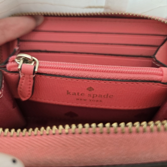 Kate Spade Leather Pink Wallet Poppy - Picture 7 of 8